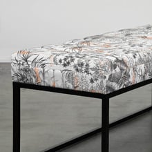 Floral Milford Upholstered Ottoman Bench